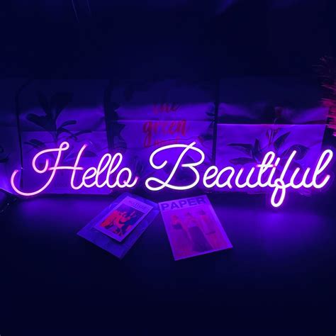 Hello Beautiful Neon Sign Custom Wall Decor Led Sign Bedroom Decor