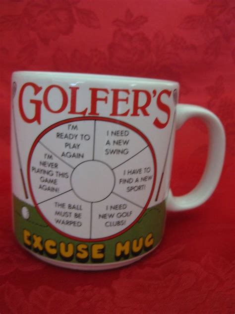 Vintage Golfers Excuse Mug Etsy Mugs New Golf Clubs Golfer