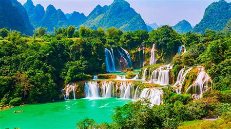 Online Crop Hd Wallpaper Waterfall Ban Gioc Detian Falls Ban Gioc