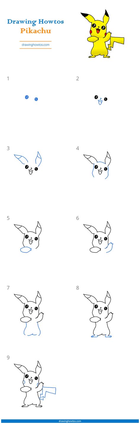 How To Draw Pikachu Step By Step Easy Drawing Guides Drawing Howtos