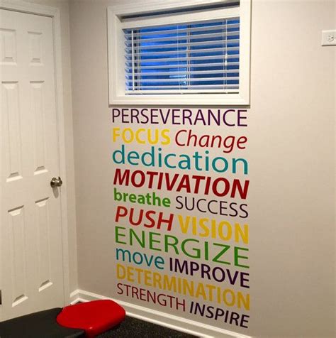 Motivational Quote Wall Decal Office Decor Gym Decor Classroom Decor