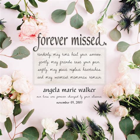 Forever Missed Sympathy Sign Four Frame Finishes Condolences Etsy