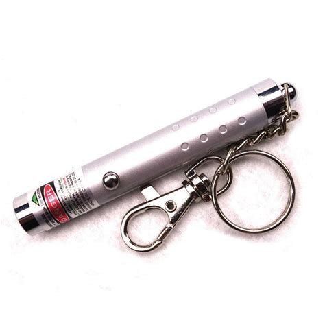 Small Laser Pointer Silver Shell Key Chain Self Defense Products Inc