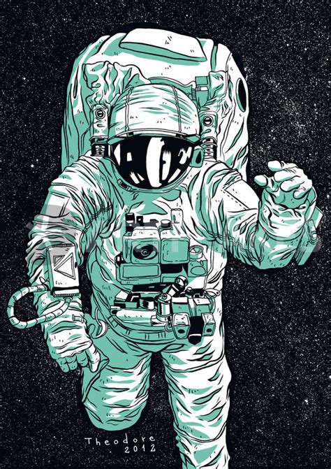 Astronaut Graphicillustration Art Prints And Posters By Guilherme