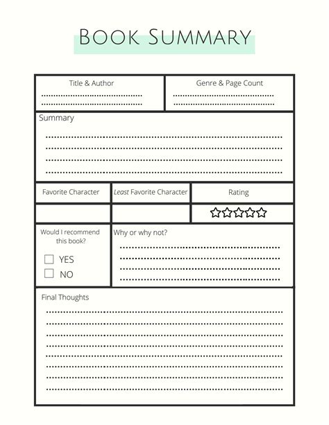 Printable Book Journal Reading Journal Instant Download Pdf Etsy