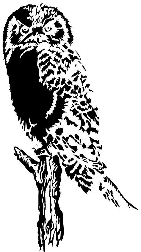 Owl Clip Art Black And White Clipart Best