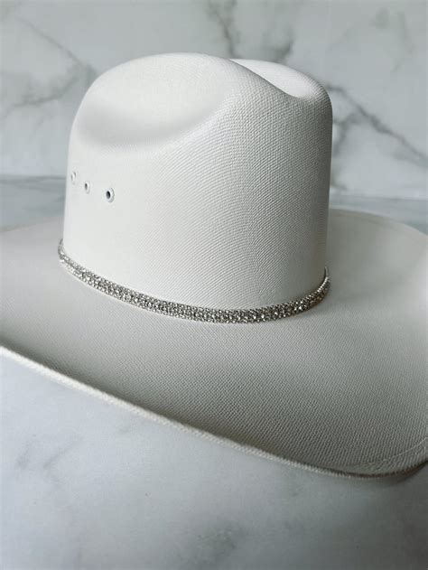 Silver Bling Cowboy Hat Rhinestone Cowgirl Hat Etsy