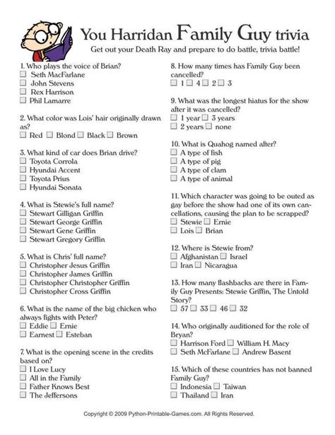 Pop Culture Trivia Questions And Answers Printable Printable