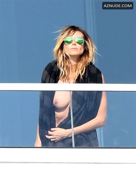 Heidi Klum Topless On A Balcony In Miami Aznude