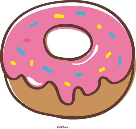 Food Doughnut Pink Pastry For Donut Donut Clipart Food Clip Art