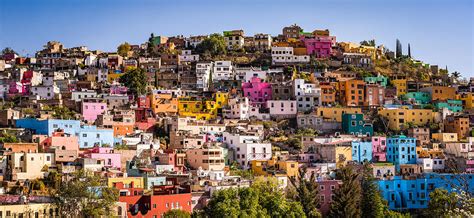 Colorful Hillside Buildings In Guanajuato Mexico Photograph By Eileen
