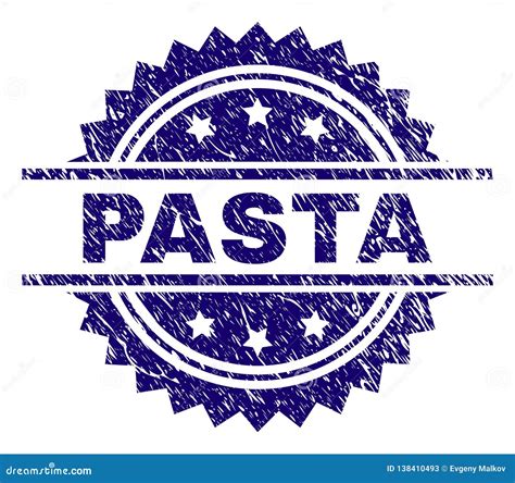 Scratched Textured Pasta Stamp Seal Stock Vector Illustration Of