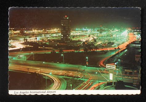 1970s Los Angeles International Airport At Night Lax Los Angeles Ca