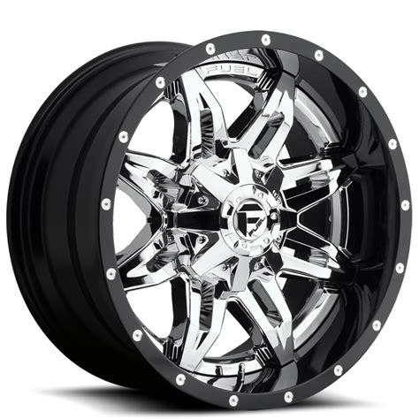 20 Fuel Wheels D266 Lethal Chrome Center With Gloss Black Outer Two