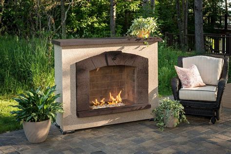 Stone Arch Concrete Propanenatural Gas Outdoor Fireplace Outdoor Gas