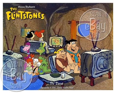 Rare Flintstones Cartoon Tv Photo Hanna Barbera Studios Pebbles Bamm