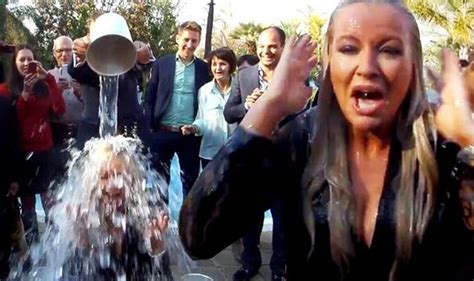 Ice Bucket Challenge Michelle Mone Nearly Loses Her Top Getting