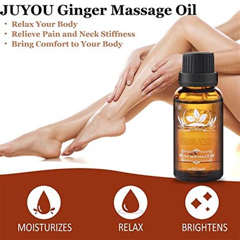 Juyou New Lymphatic Drainage Ginger Oil 100 Pure Natural 30ml