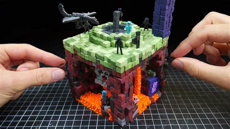 Making Nether And End Minecraft Miniature In Polymer Clay Polymer Clay