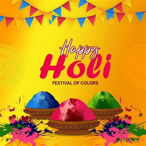 Download Happy Holi Trending Template Design Free Vector Coreldraw