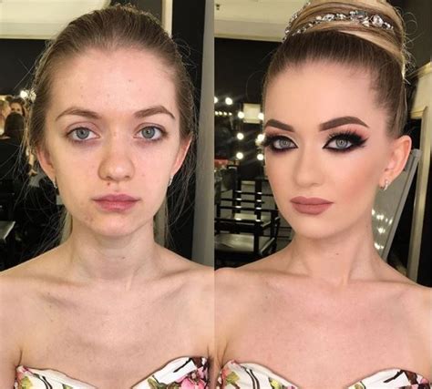 before and after photos showing the transformative power of makeup