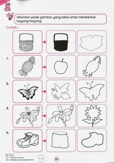 Worksheets Latihan Lembaran Kerja Sains Prasekolah Pekerjaan Bukan Sexiz Pix