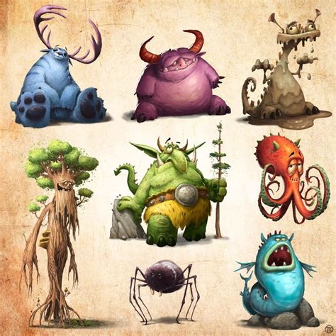 Artstation Monsters Character Art Tomek Larek Cute Monsters