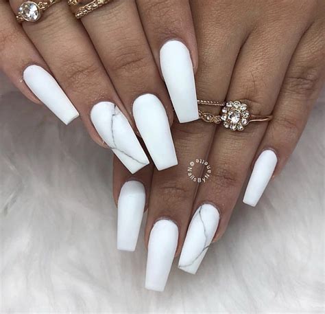 Styledbydestinylovee Acrylic Nails Coffin Short White Acrylic Nails