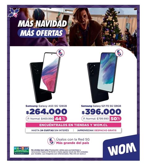 Ofertas De Navidad Wom 50 De Descuento En Samsung Galaxy S21 Y Más
