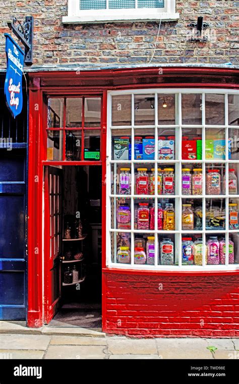 Traditional Sweet Shop The Shambles York England Stock Photo Alamy