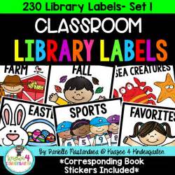 230 Classroom Library Labels And Corresponding Book Stickers Classroom