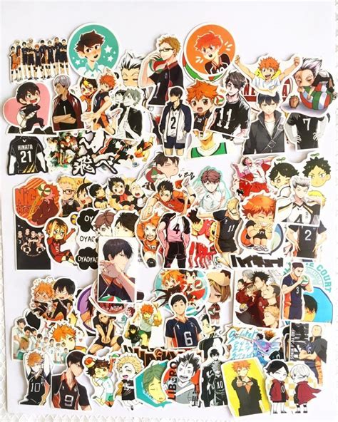 Lote 20 Stickers Anime Haikyuu Cuotas Sin Interés