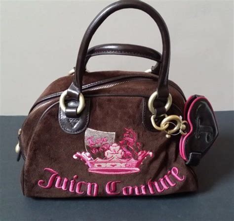 Nwot Authentic Juicy Couture Brown And Pink Satchel Bag With All The Trimmings Juicycouture