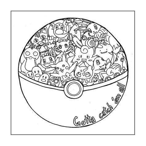 Pokemon Coloring Pages Pokeball