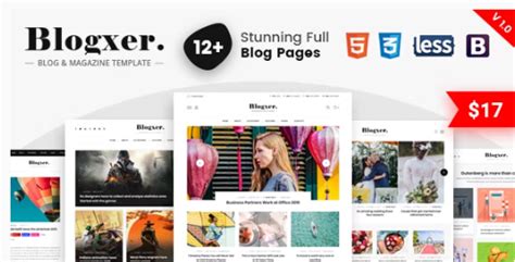 Download Bloxer Blog Magazine Bootstrap Template