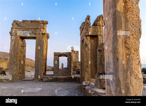 Ruins Of Hadish Palace Of Xerxes I In Persepolis Ancient City In Iran