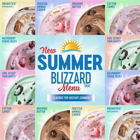 Dq Summer Blizzard Menu Includes Brownie Batter Drumstick With Peanuts