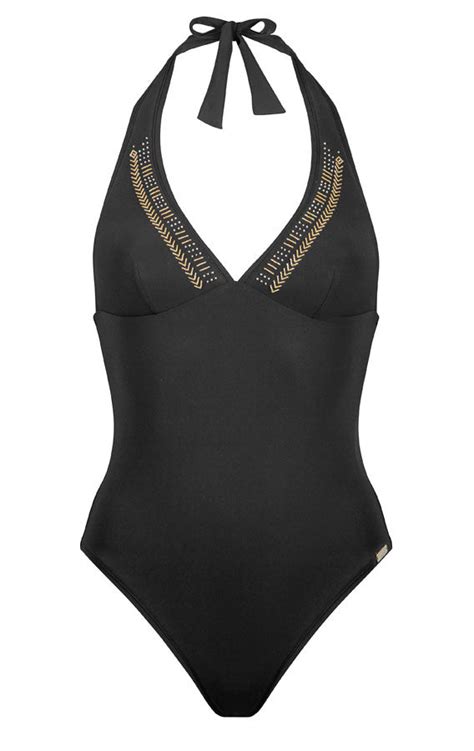 Maryan Mehlhorn Luxury Halter Neck Swimsuit Maison Sl