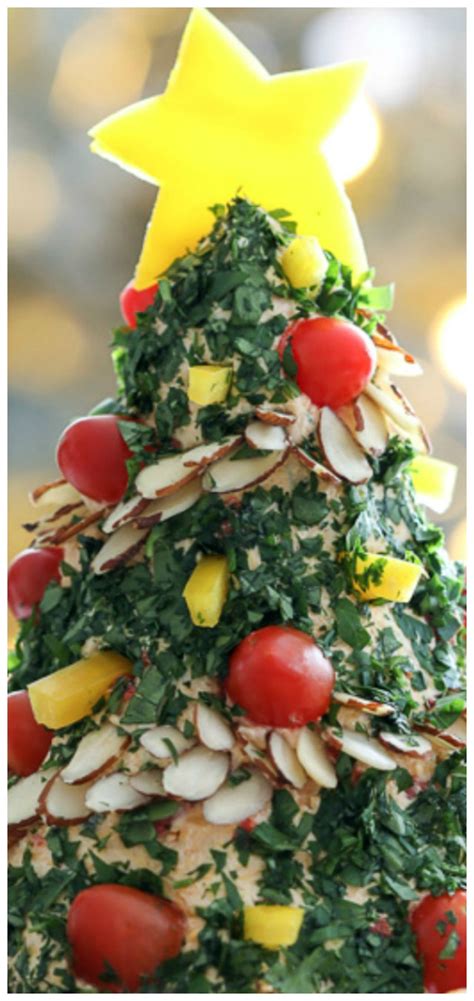 A Festive Christmas Tree Cheese Ball Appetizer Recipe Recipe