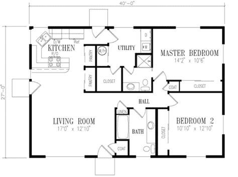 Plan 1 158 2 Bedroom House Plans Garage House Plans