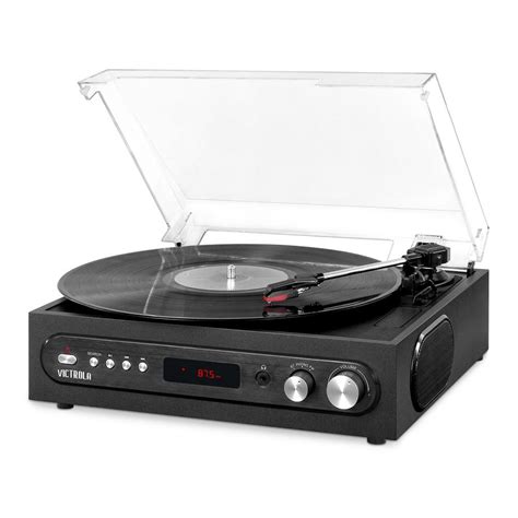 Victrola All In 1 Bluetooth Record Player With Built In Speakers And 3