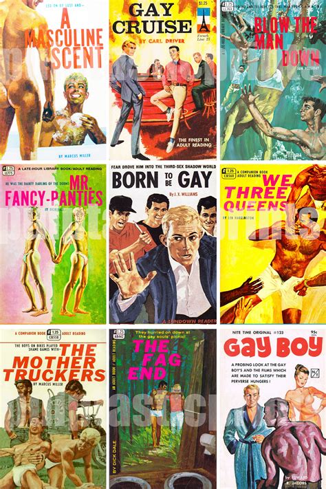 Gay Pulp Art Collage Grid Gay Pulp Paperback Covers In One Etsy