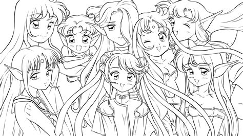 Anime Friends Pages Coloring Pages
