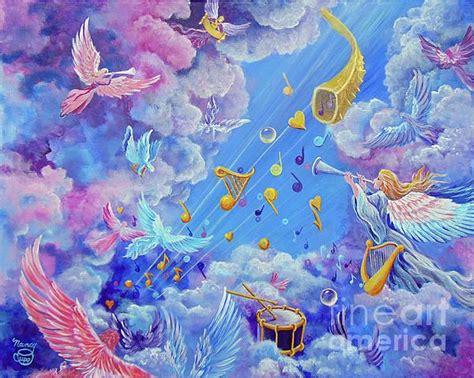 Praise Him From The Heavens By Nancy Cupp Heaven Painting Prophetic