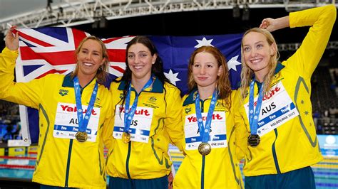 Fina World Swimming Championships 2022 Australian 4x100m Womens Freestyle Relay Team Wins G