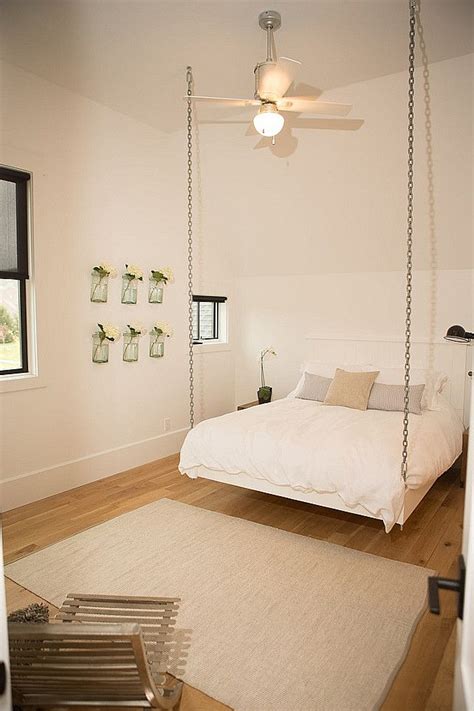 Hang your bed from the heavens! Hanging Bed. Chain Hanging Bed Ideas. Cottage Bedroom ...