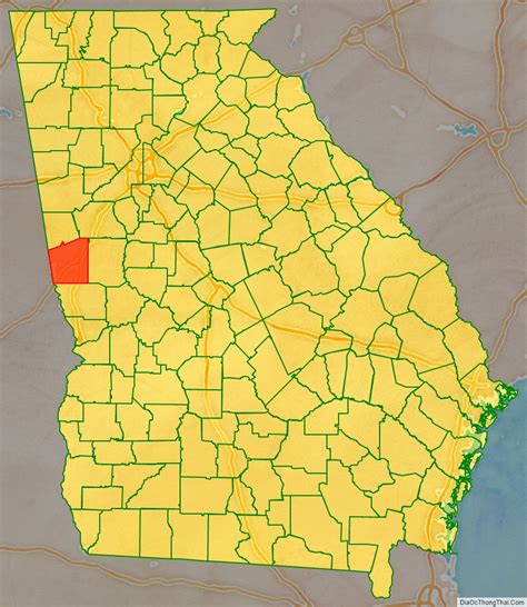 Map Of Troup County Georgia