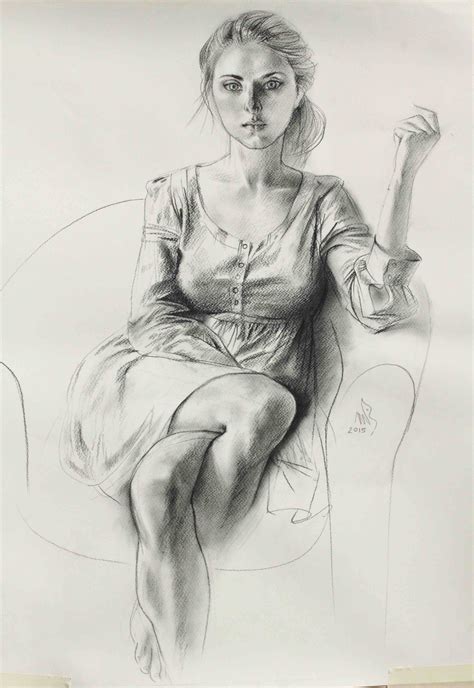 Artist Natasha Dikunova Zipalova Figure Drawing Pencil Portrait Drawing Drawings