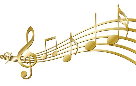 Scores Staff Treble Clef Gold Png Picpng