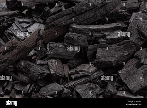 The Black Embers After Burnt Campfire Closeup Stock Photo Alamy